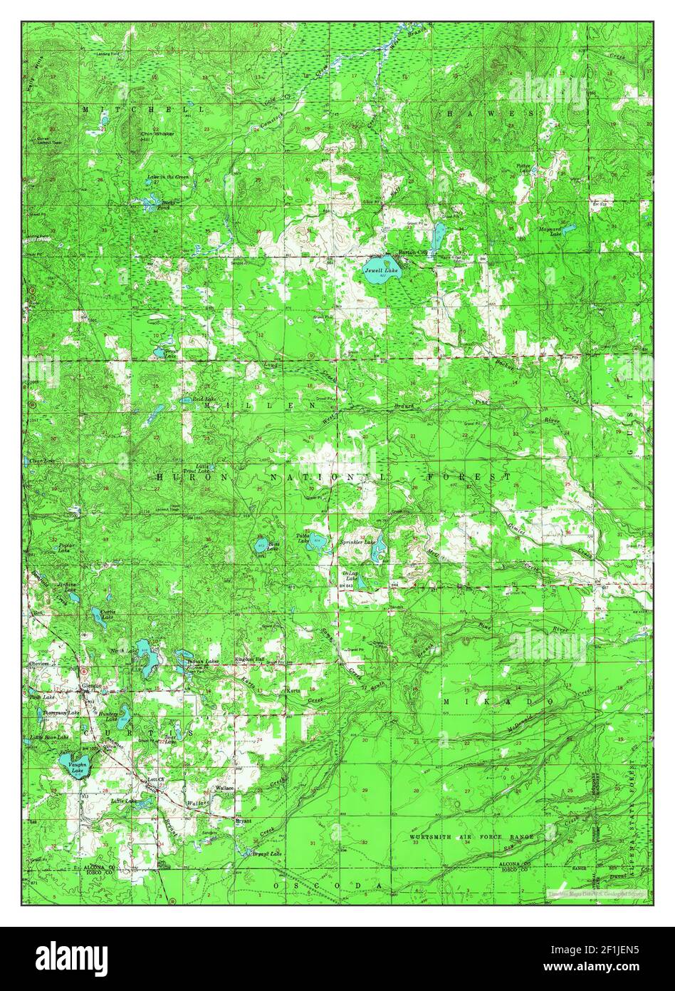 Glennie, Michigan, map 1959, 162500, United States of America by