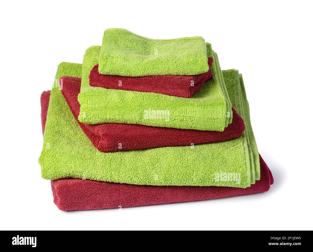 Bath towel isolated on white Stock Photo