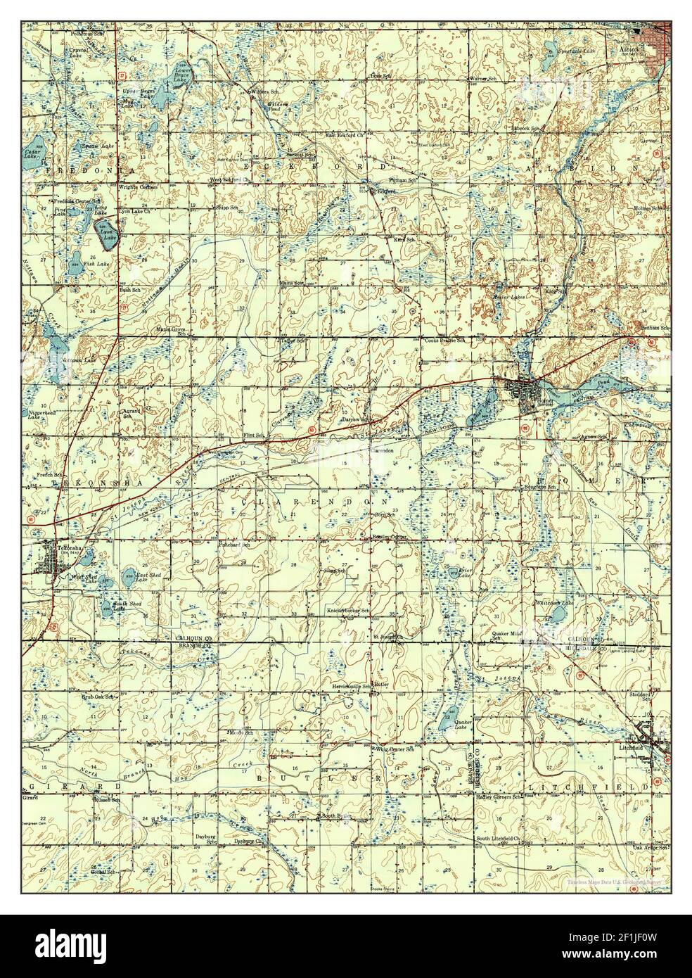 Homer, Michigan, map 1949, 162500, United States of America by