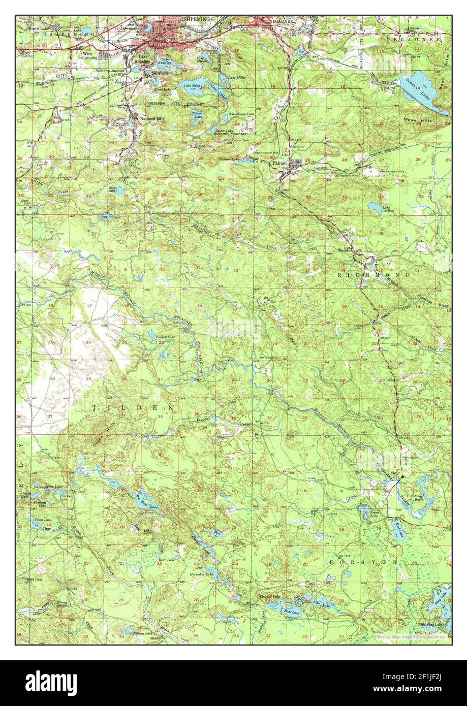 Ishpeming, Michigan, map 1952, 162500, United States of America by