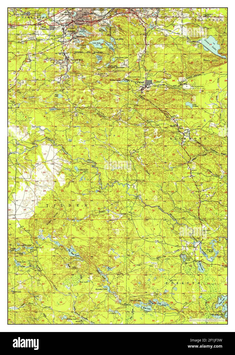 Ishpeming, Michigan, map 1952, 162500, United States of America by