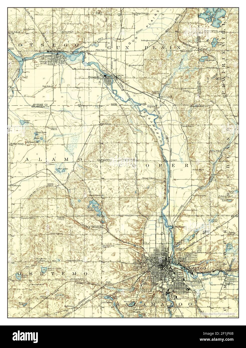 Kalamazoo, Michigan, map 1918, 162500, United States of America by
