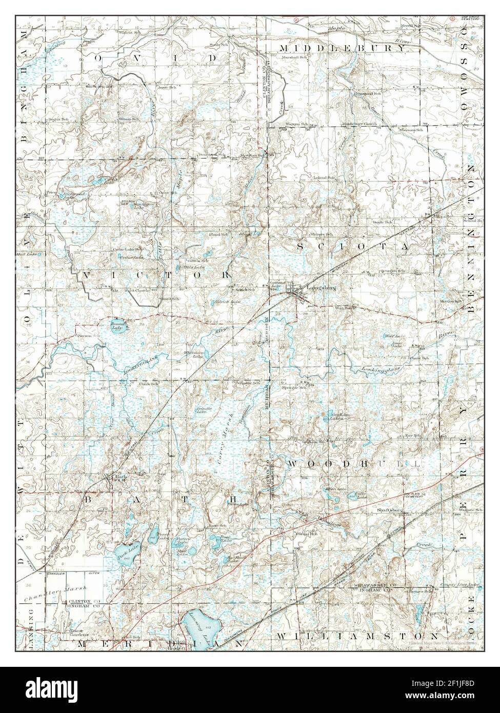 Laingsburg, Michigan, map 1928, 162500, United States of America by