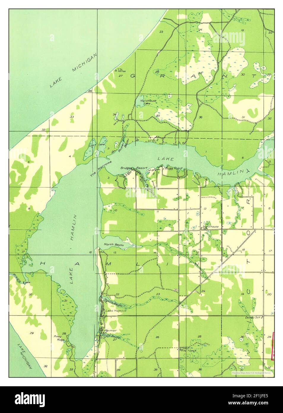 Manistee SW, Michigan, map 1931, 131680, United States of America by