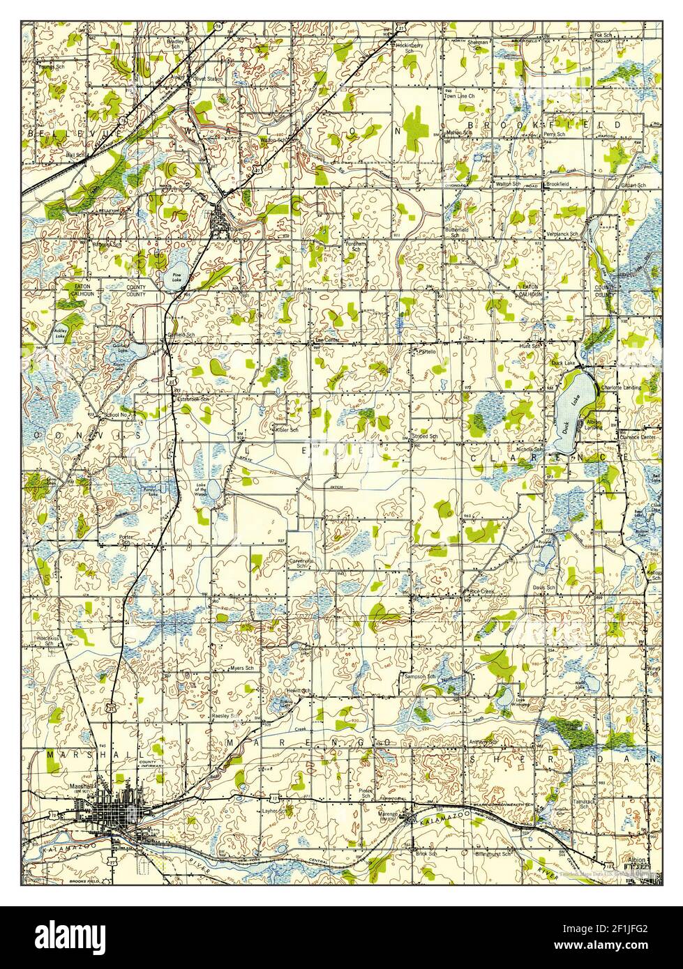 Map of marshall michigan hires stock photography and images Alamy