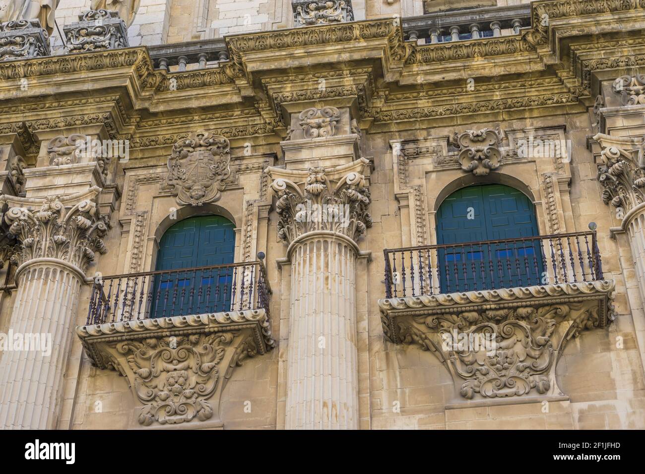 Main facade of the Cathedral of Jaen in Andalucia, Spain Stock Photo