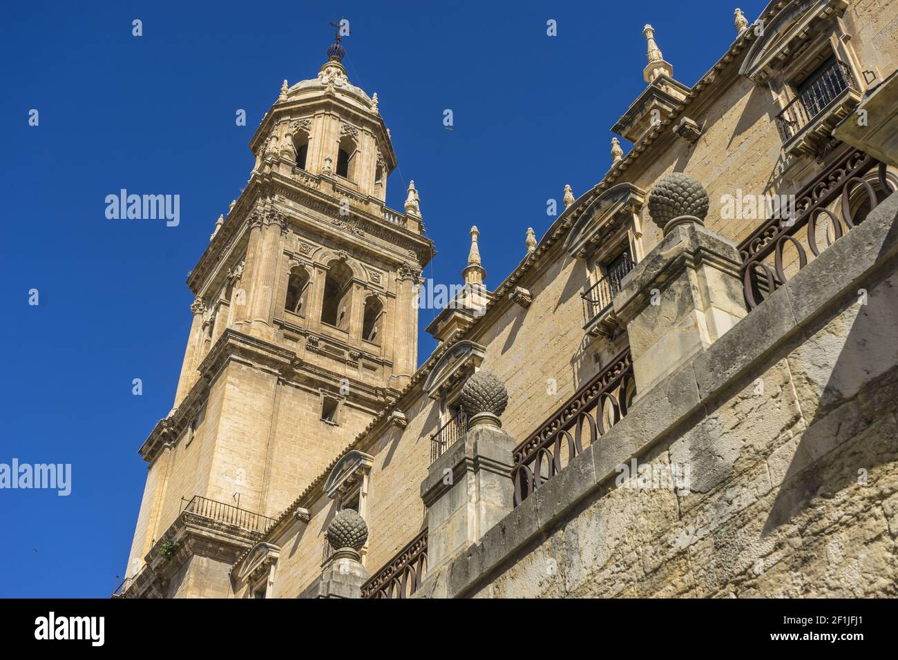 Bell tower, Cathedral (Santa Iglesia Catedral - Museo Catedralicio), Jaen, Andalucia, Spain Stock Photo