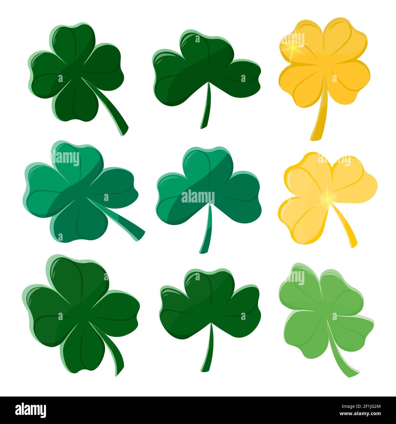 Four leaf clover cartoon icon hi-res stock photography and images - Alamy
