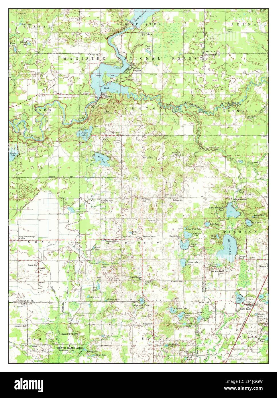 Sand Lake Michigan Map Sand Lake, Michigan, Map 1958, 1:62500, United States Of America By  Timeless Maps, Data U.s. Geological Survey Stock Photo - Alamy