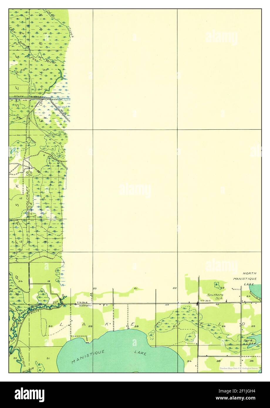 Seney SE, Michigan, map 1931, 1:31680, United States of America by Timeless Maps, data U.S. Geological Survey Stock Photo