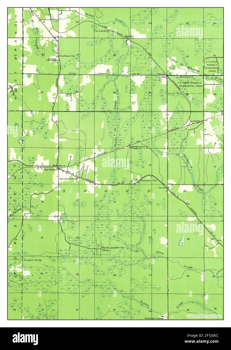 Skandia SW, Michigan, map 1932, 131680, United States of America by
