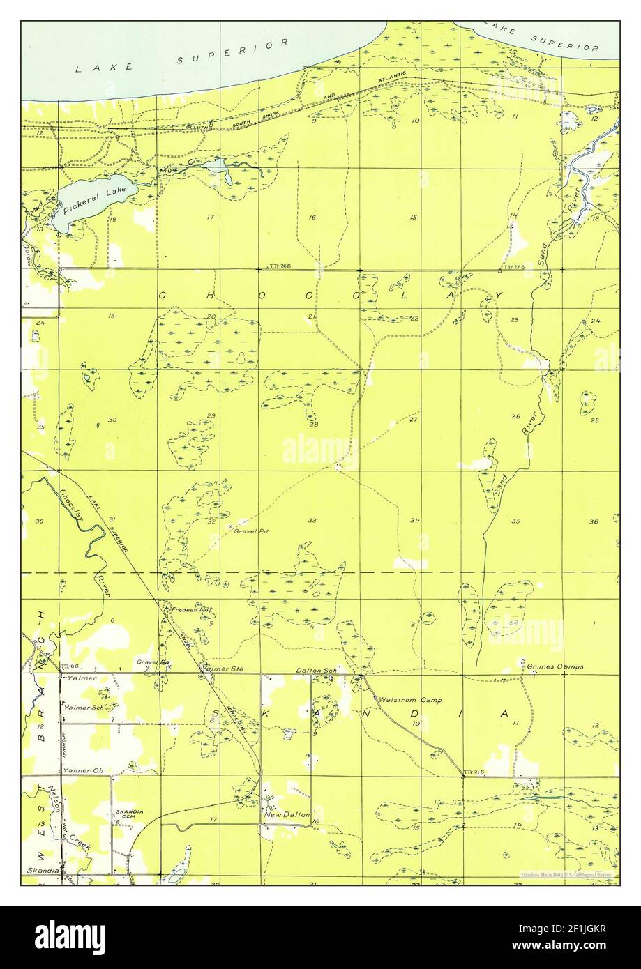 Skandia NW, Michigan, map 1950, 131680, United States of America by