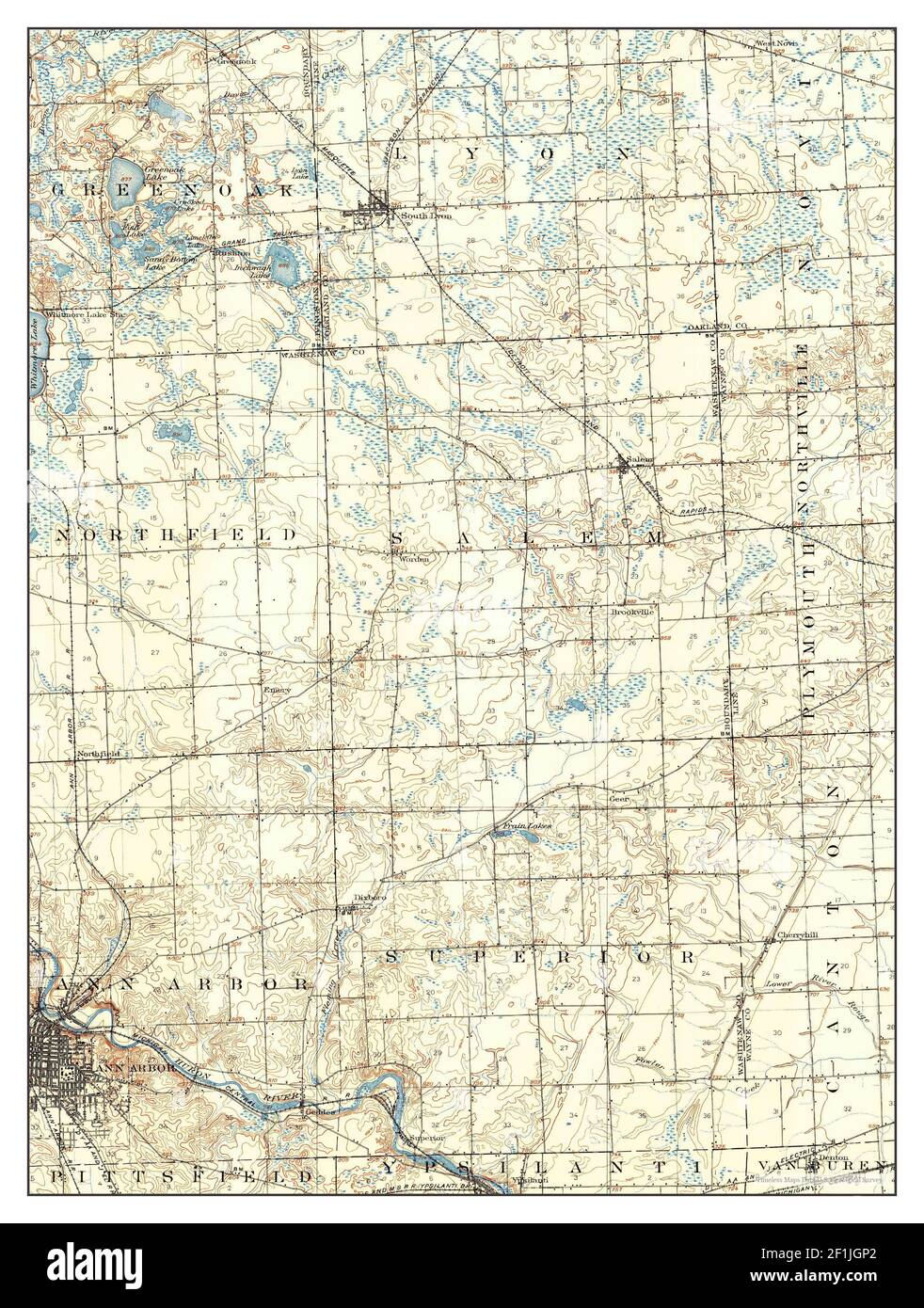 South Lyon, Michigan, map 1906, 162500, United States of America by