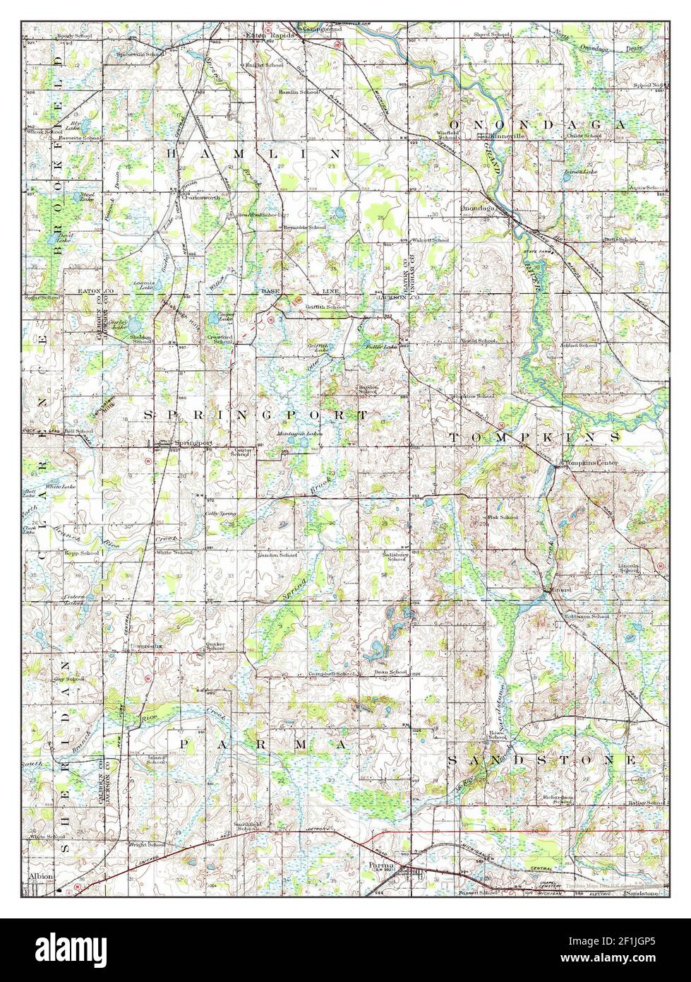 Springport, Michigan, map 1919, 162500, United States of America by