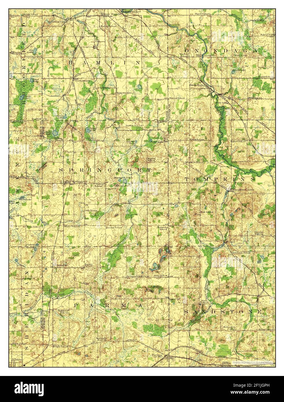 Springport, Michigan, map 1921, 162500, United States of America by