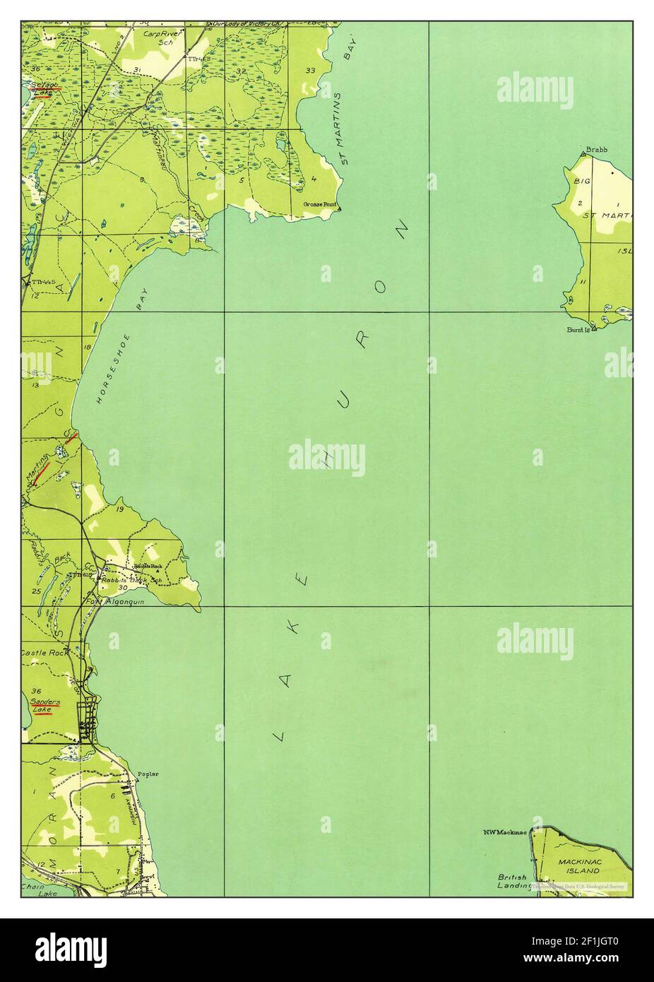 St Ignace NW, Michigan, map 1931, 131680, United States of America by Timeless Maps, data U.S