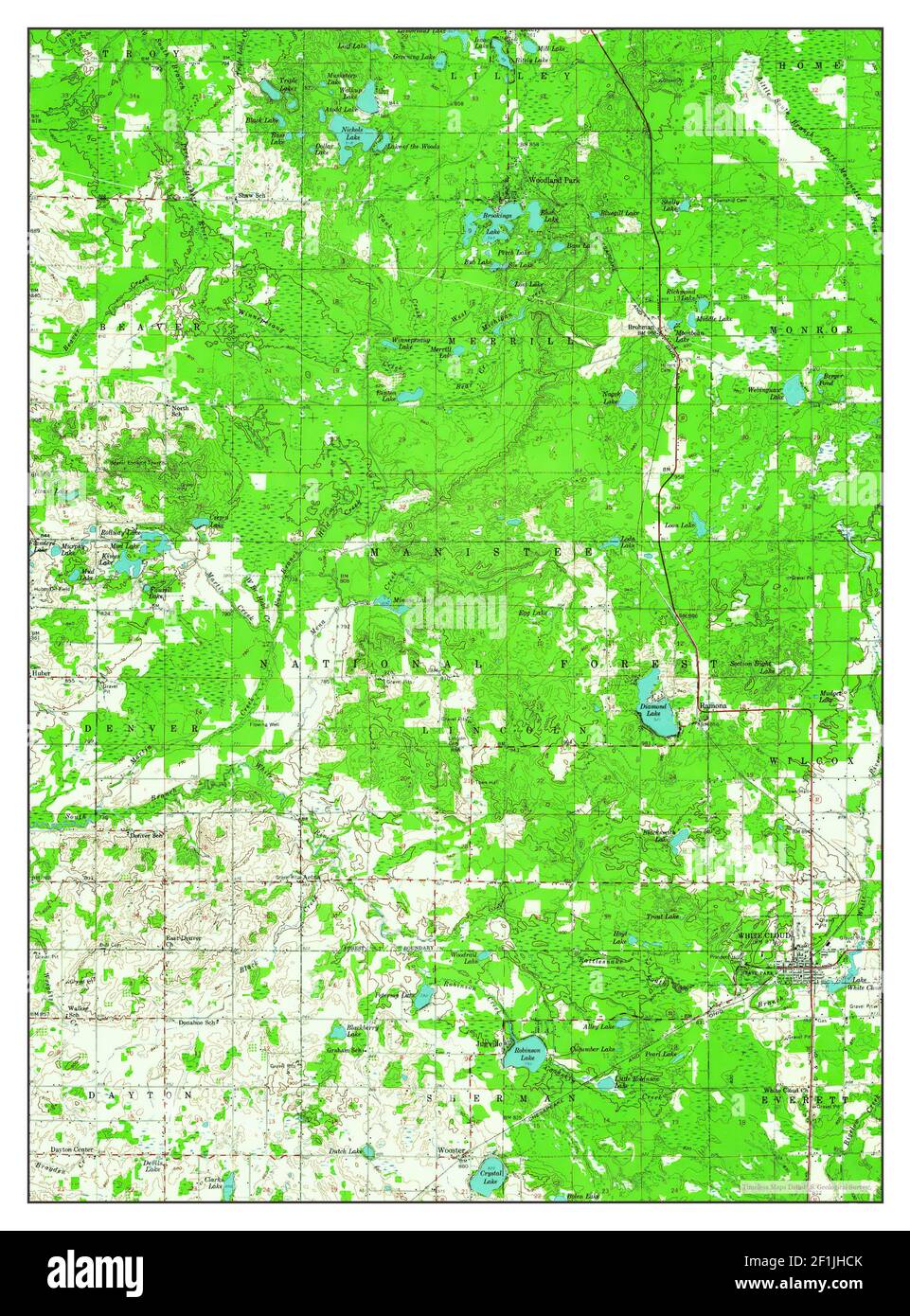 White Cloud, Michigan, map 1959, 162500, United States of America by