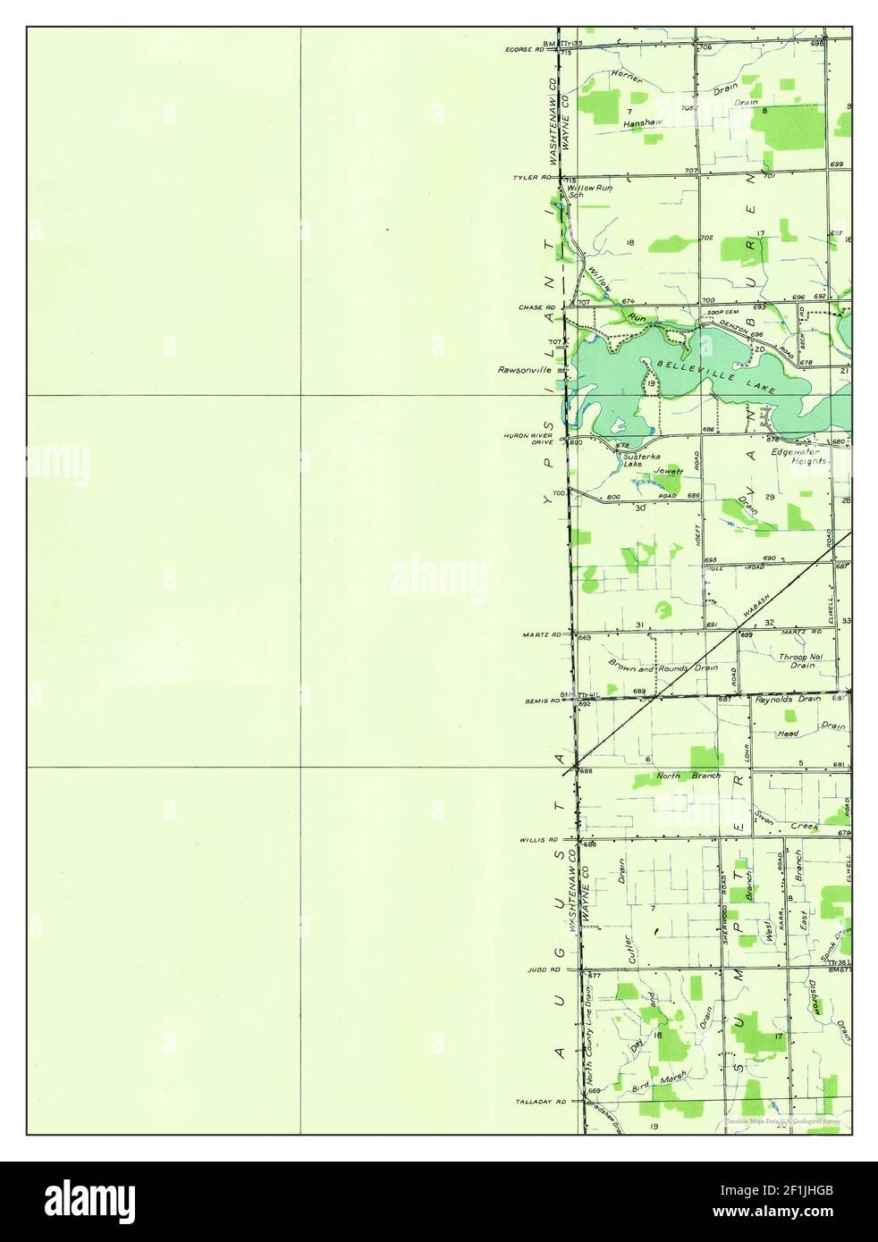 Ypsilanti East, Michigan, map 1936, 131680, United States of America