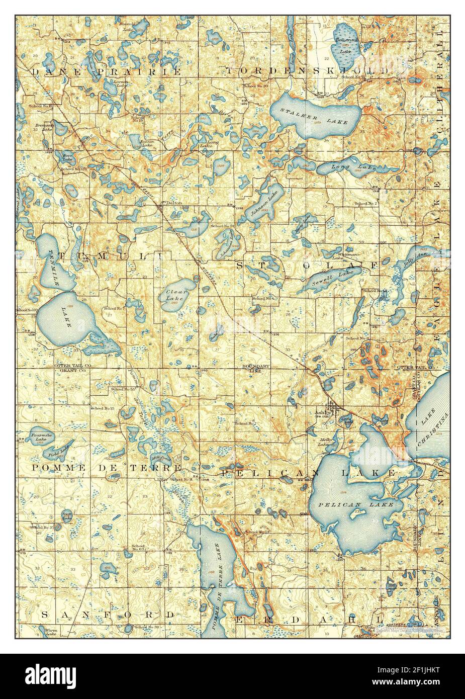 Ashby, Minnesota, map 1913, 162500, United States of America by