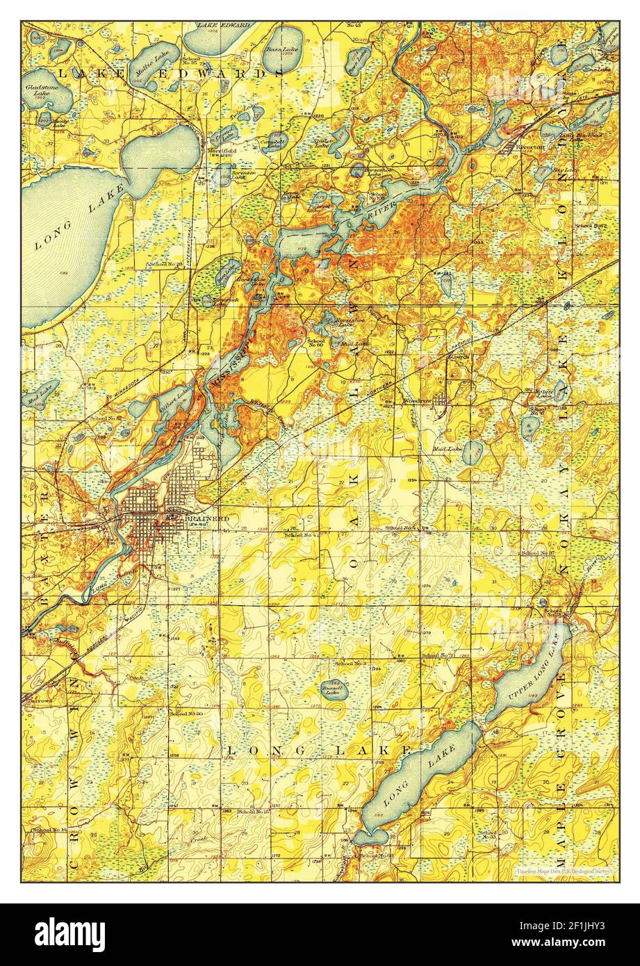 Brainerd, Minnesota, map 1918, 162500, United States of America by Timeless Maps, data U.S