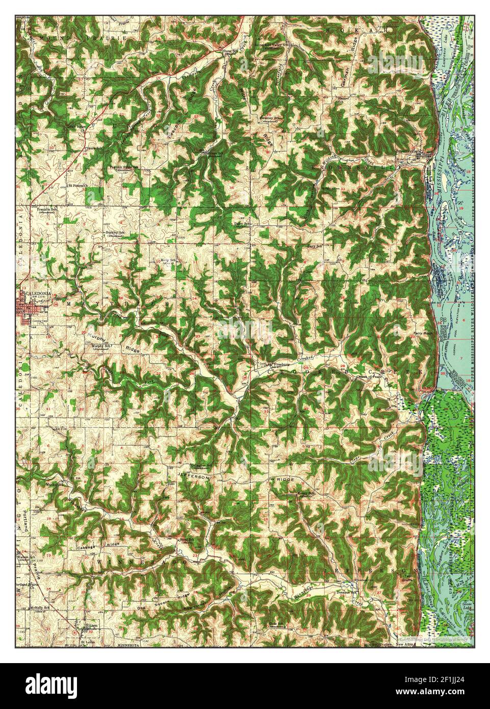 Brownsville, Minnesota, map 1956, 162500, United States of America by