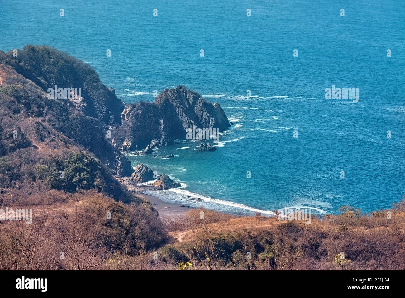Rugged Pacific coast, Manzanillo, Colima, Mexico Stock Photo