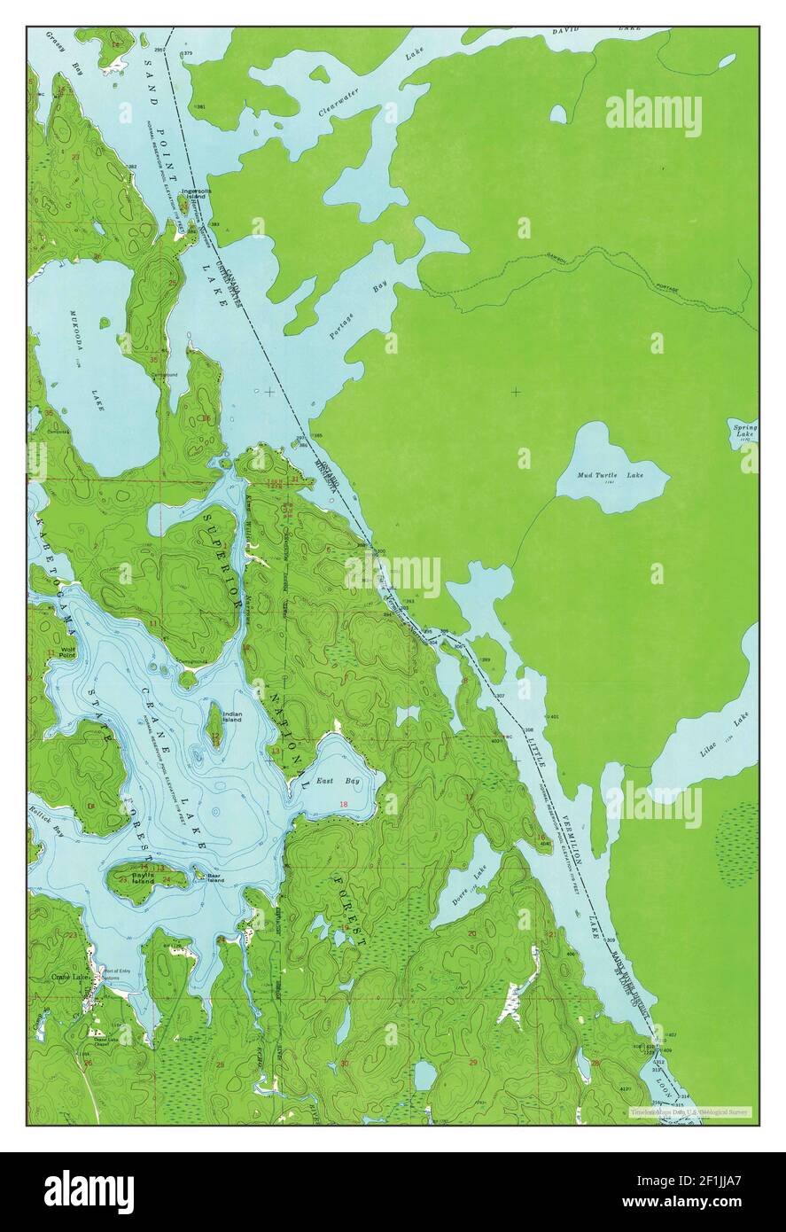 Crane Lake, Minnesota, map 1963, 124000, United States of America by