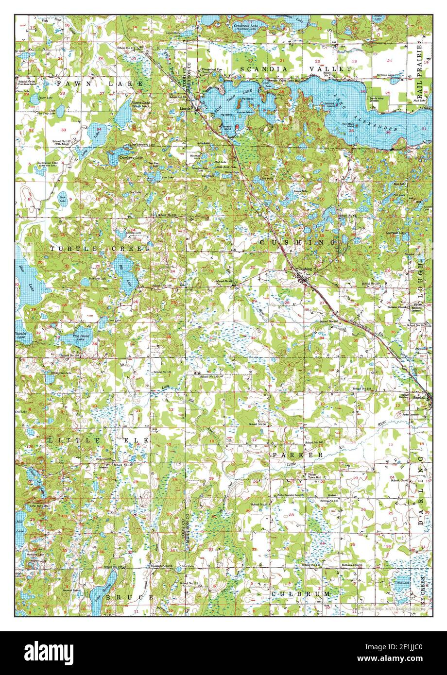 Cushing, Minnesota, map 1948, 1:62500, United States of America by Timeless Maps, data U.S. Geological Survey Stock Photo