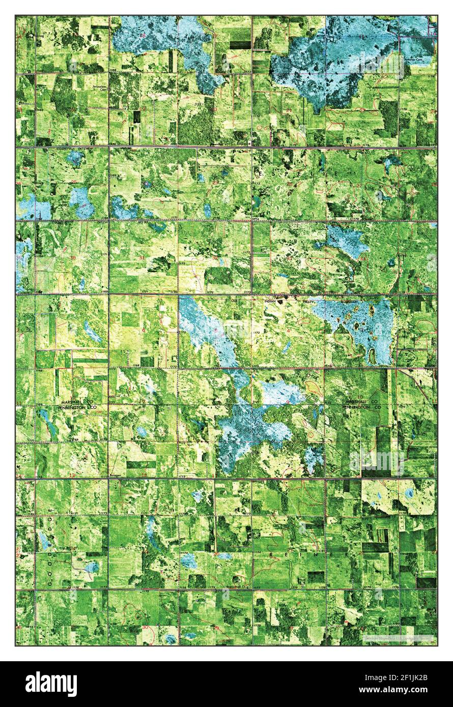 Erie NW, Minnesota, map 1973, 1:24000, United States of America by Timeless Maps, data U.S. Geological Survey Stock Photo