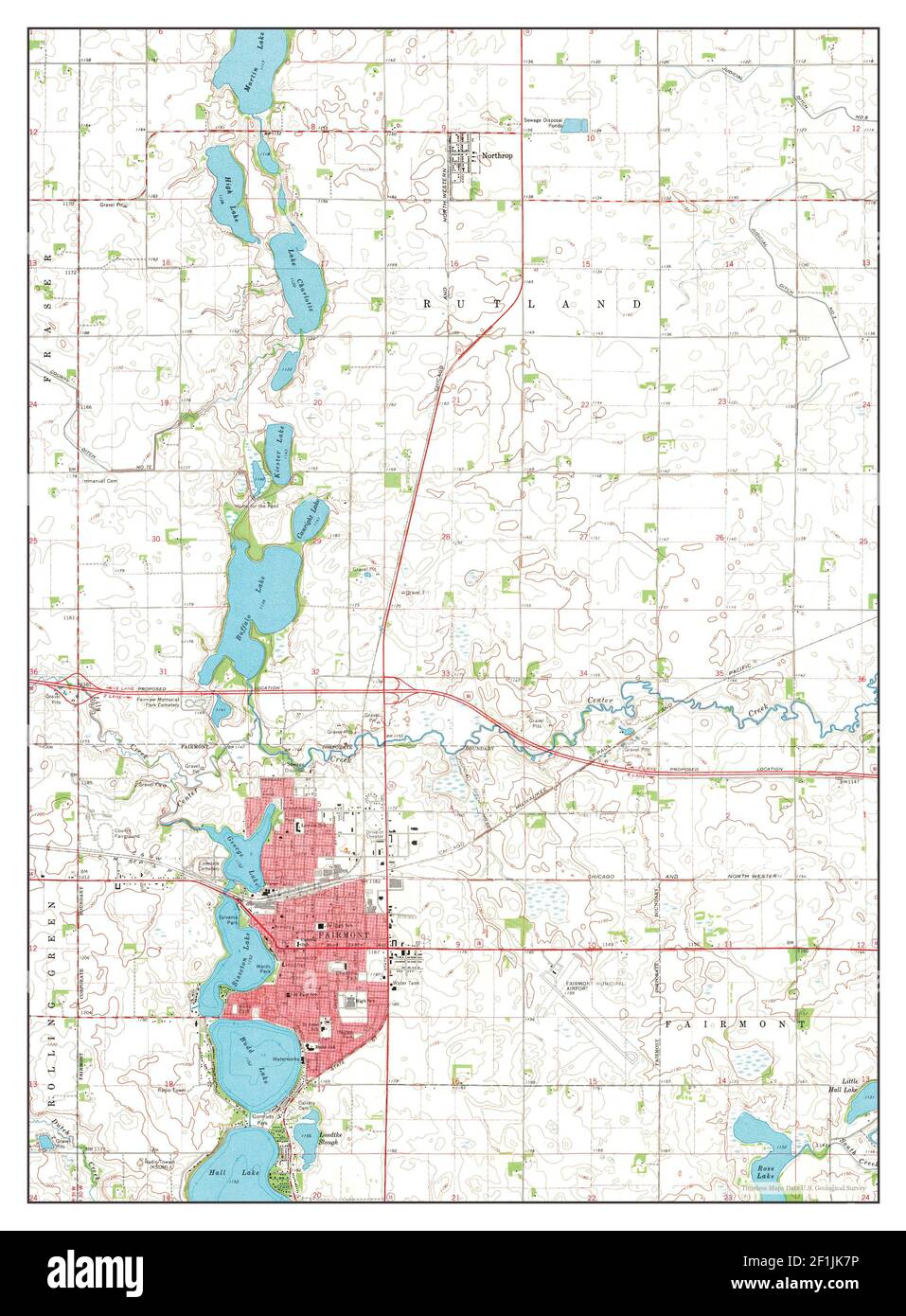 Fairmont, Minnesota, map 1967, 124000, United States of America by Timeless Maps, data U.S