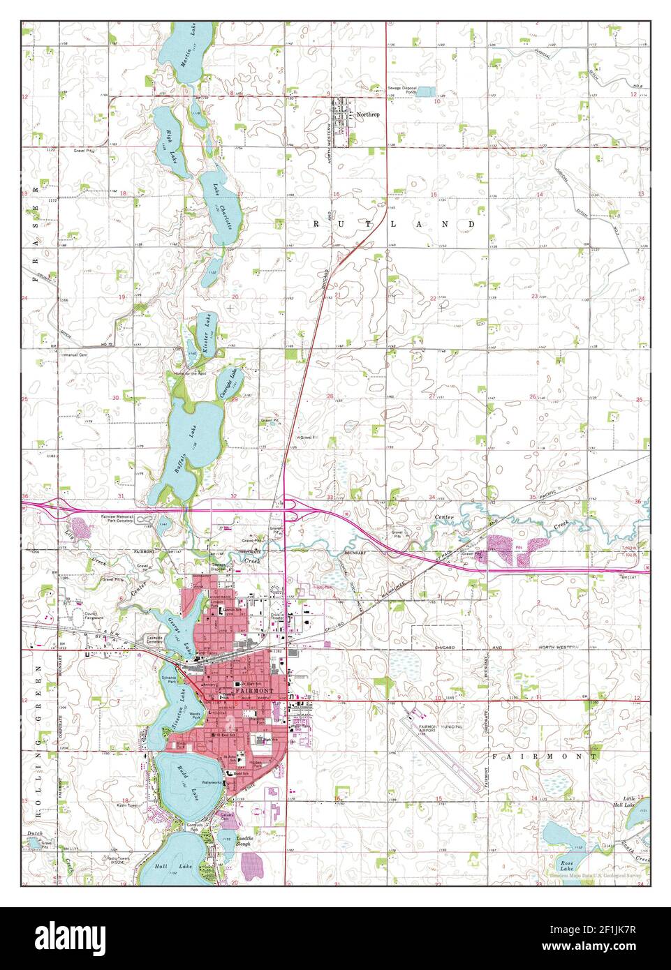 Fairmont, Minnesota, map 1967, 124000, United States of America by