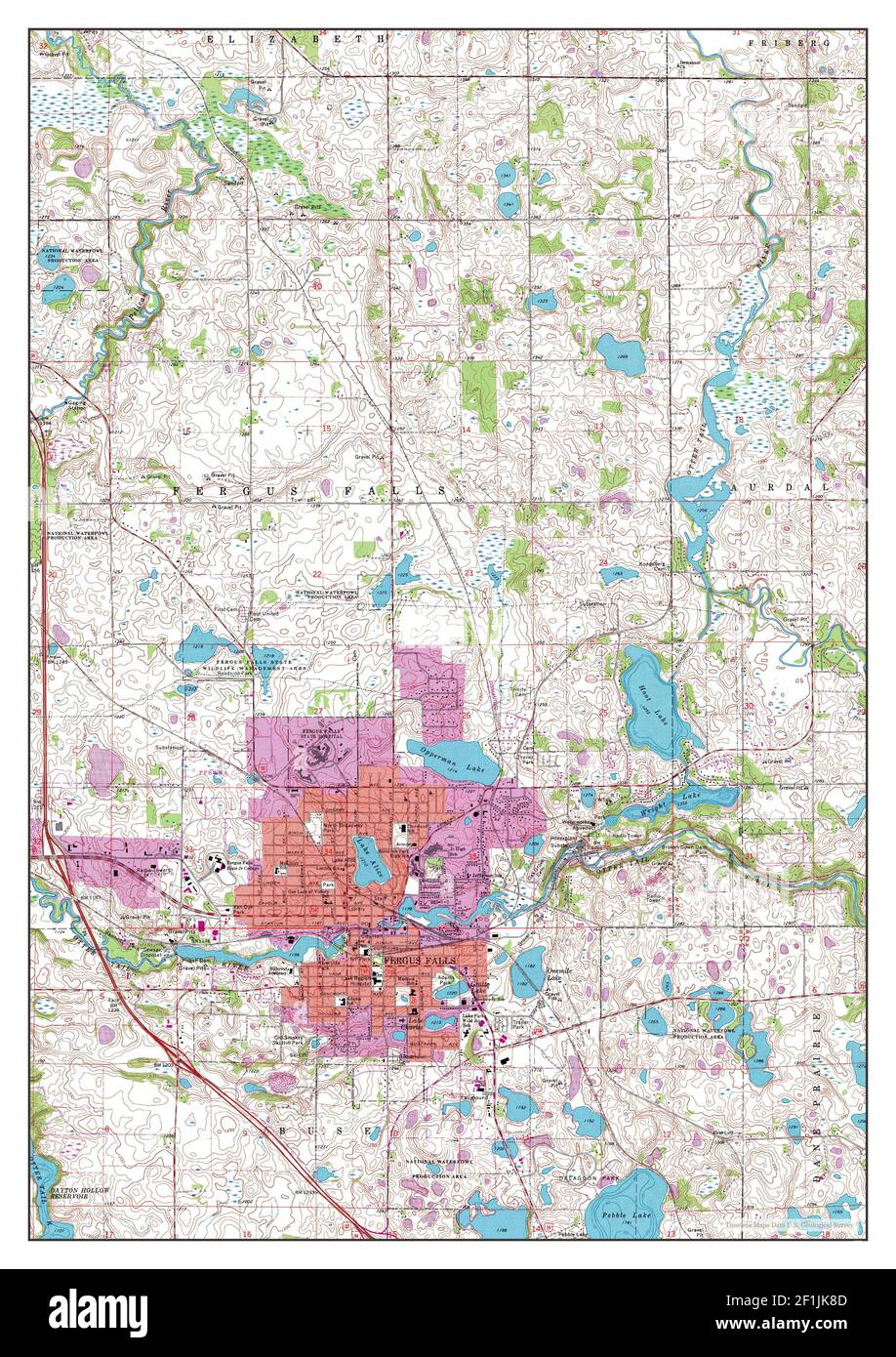 Fergus Falls, Minnesota, map 1973, 1:24000, United States of America by ...