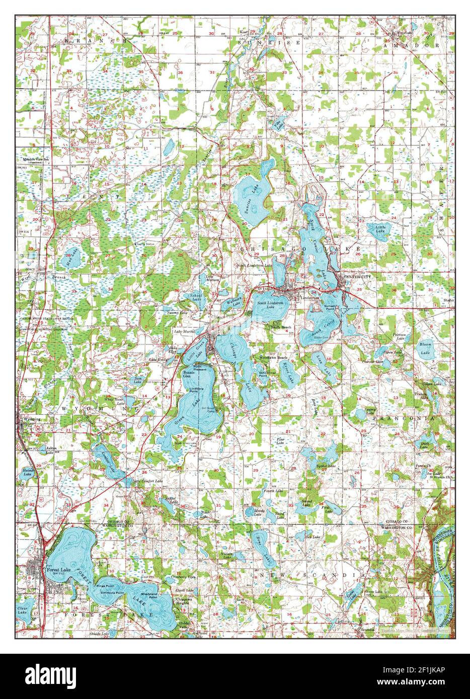 Forest Lake, Minnesota, map 1955, 162500, United States of America by Timeless Maps, data U.S