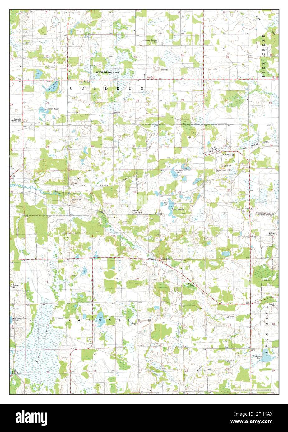 Flensburg, Minnesota, map 1978, 124000, United States of America by
