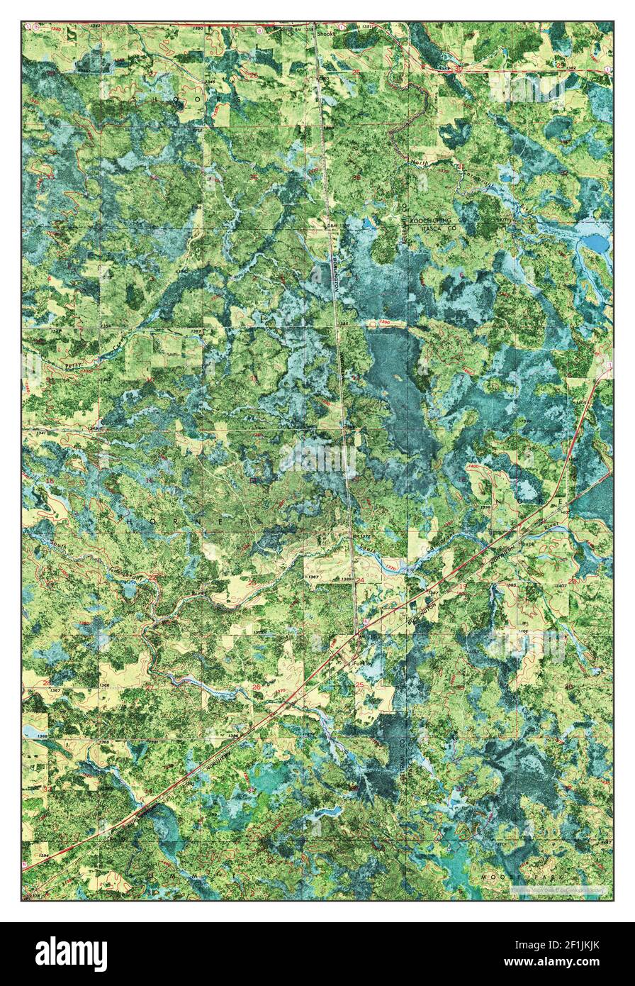 Funkley, Minnesota, map 1971, 124000, United States of America by
