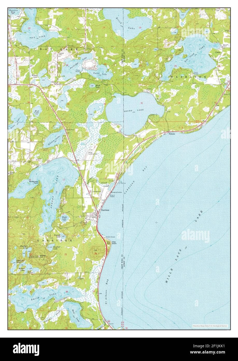 Map of garrison minnesota Cut Out Stock Images & Pictures Alamy