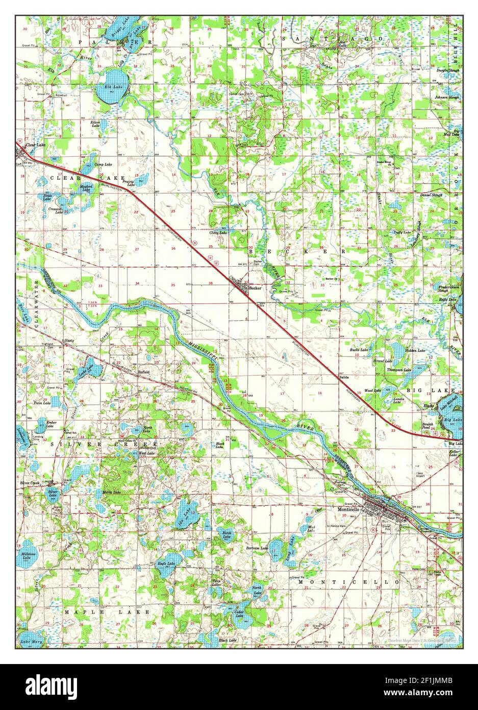 Map of monticello minnesota hires stock photography and images Alamy