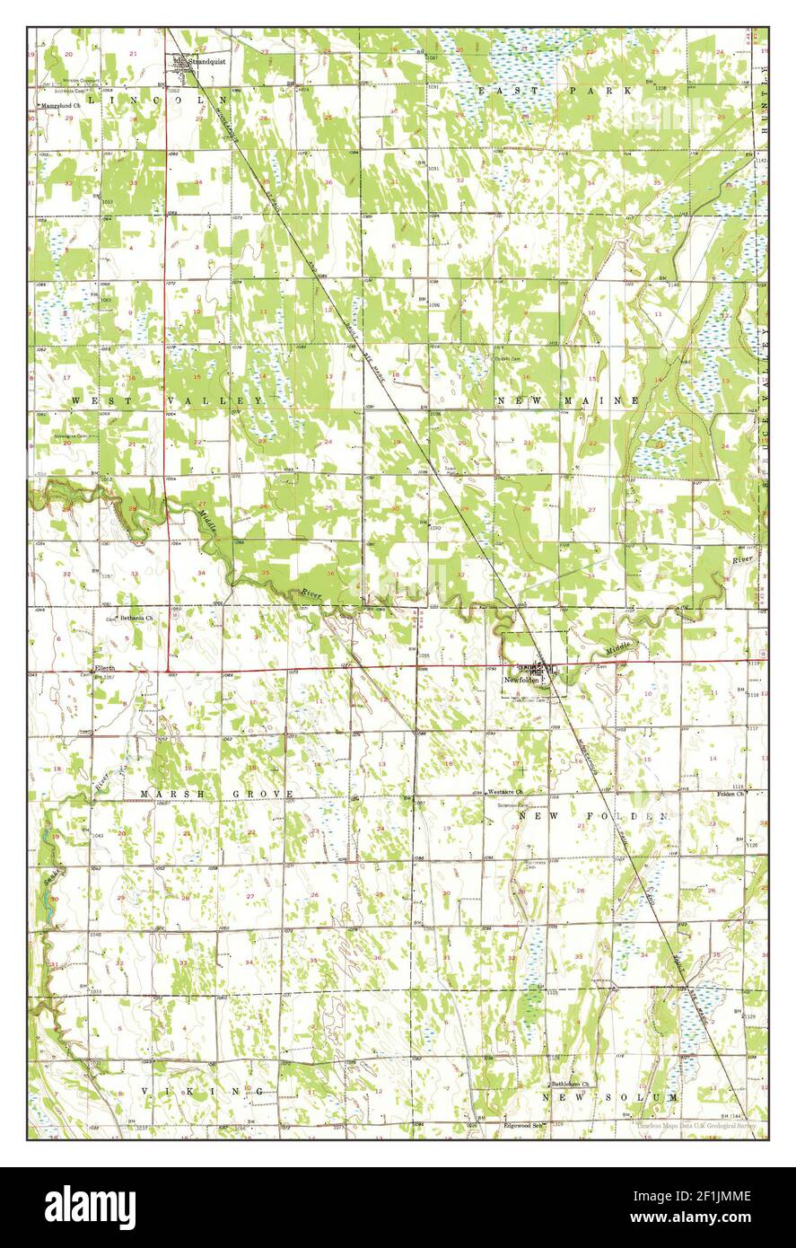 Newfolden, Minnesota, map 1957, 162500, United States of America by Timeless Maps, data U.S