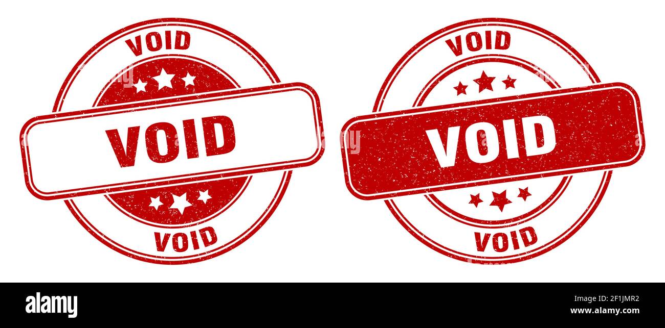 void stamp. void sign. round grunge label Stock Vector