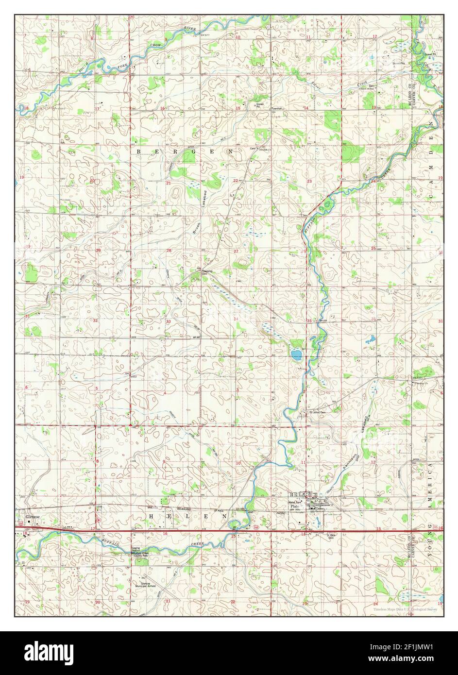 Plato, Minnesota, map 1982, 124000, United States of America by Timeless Maps, data U.S