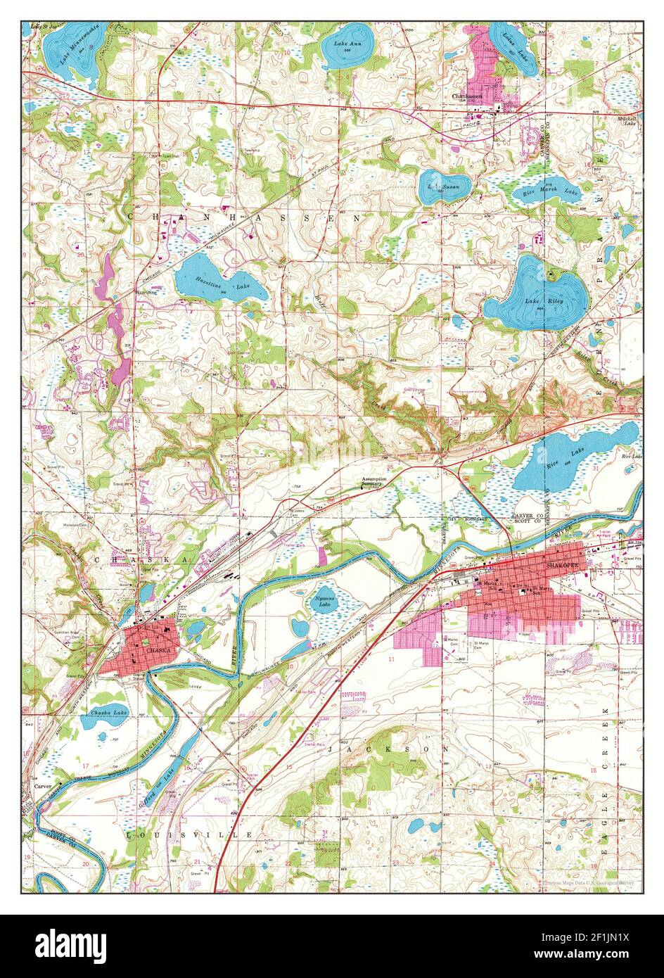 Large Map Of Shakopee