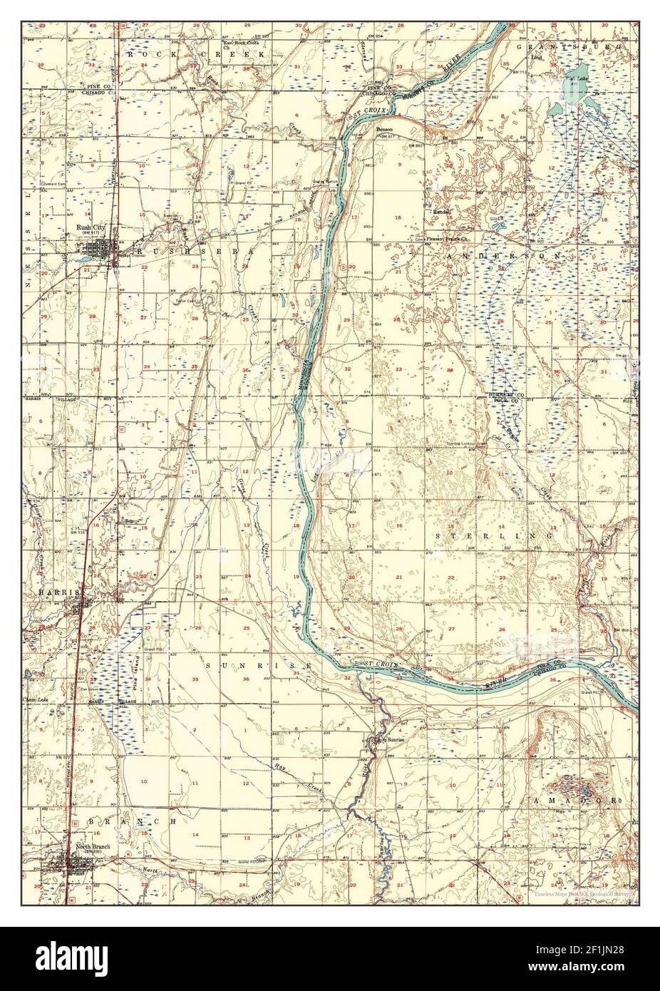 St Paul, Minnesota, map 1896, 1:62500, United States of America by Timeless  Maps, data U.S. Geological Survey Stock Photo - Alamy