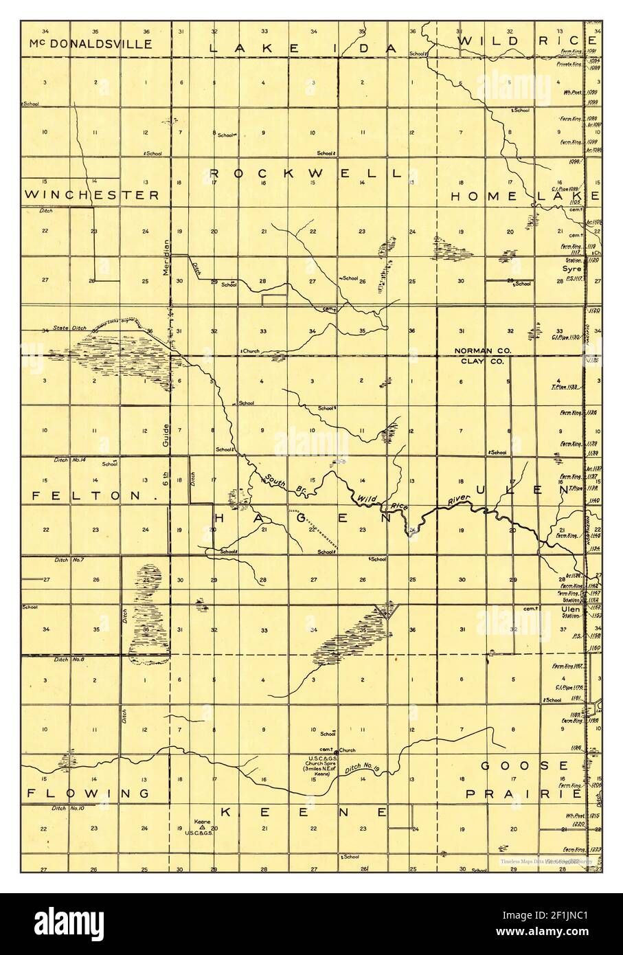 Ulen, Minnesota, map 1918, 162500, United States of America by