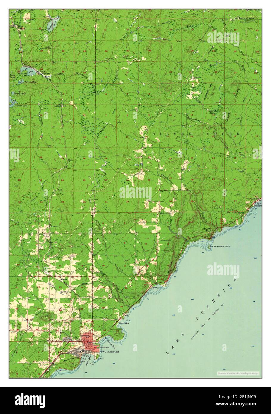 Two harbors minnesota map Cut Out Stock Images & Pictures Alamy