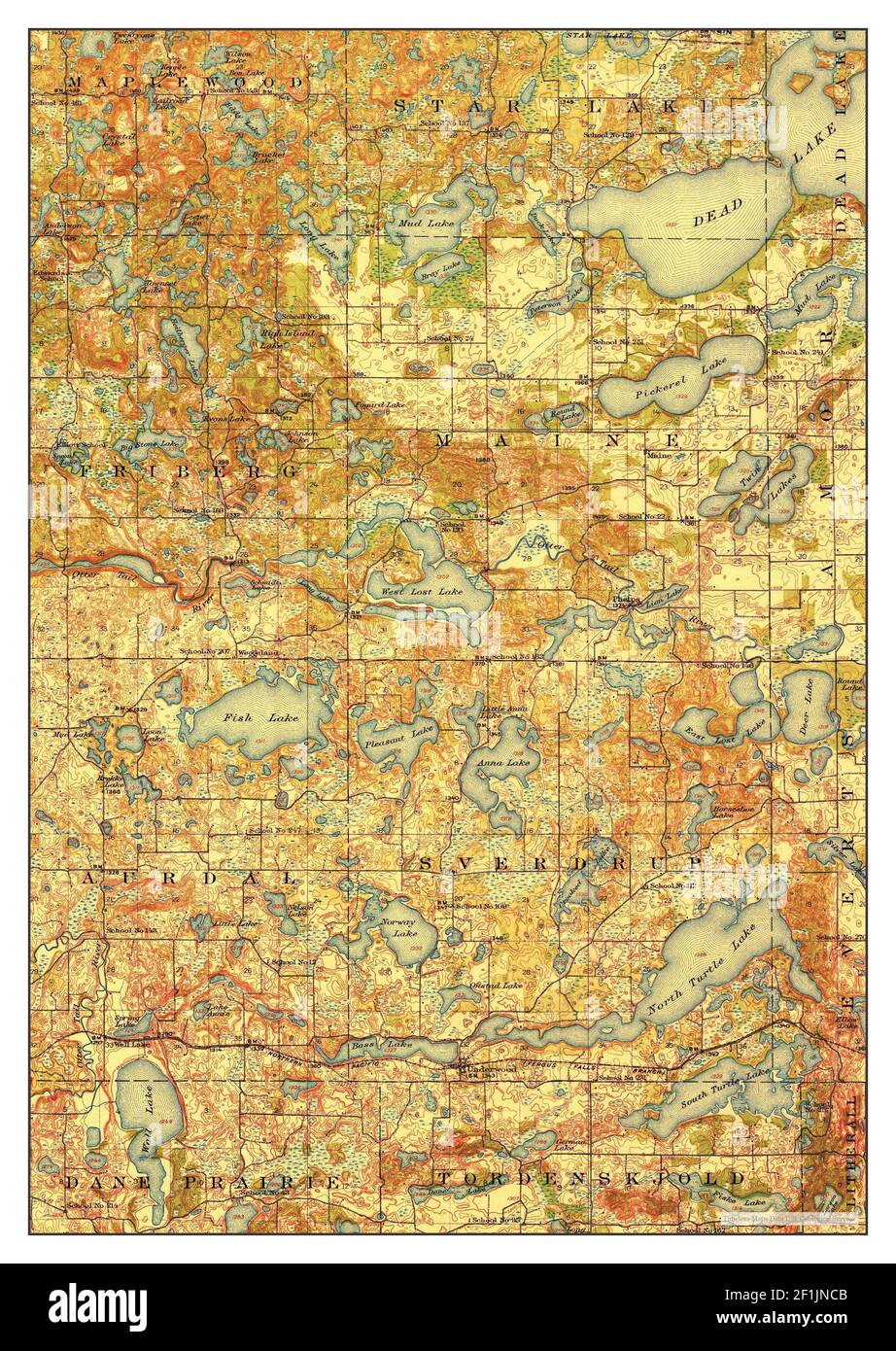 Underwood, Minnesota, map 1915, 162500, United States of America by