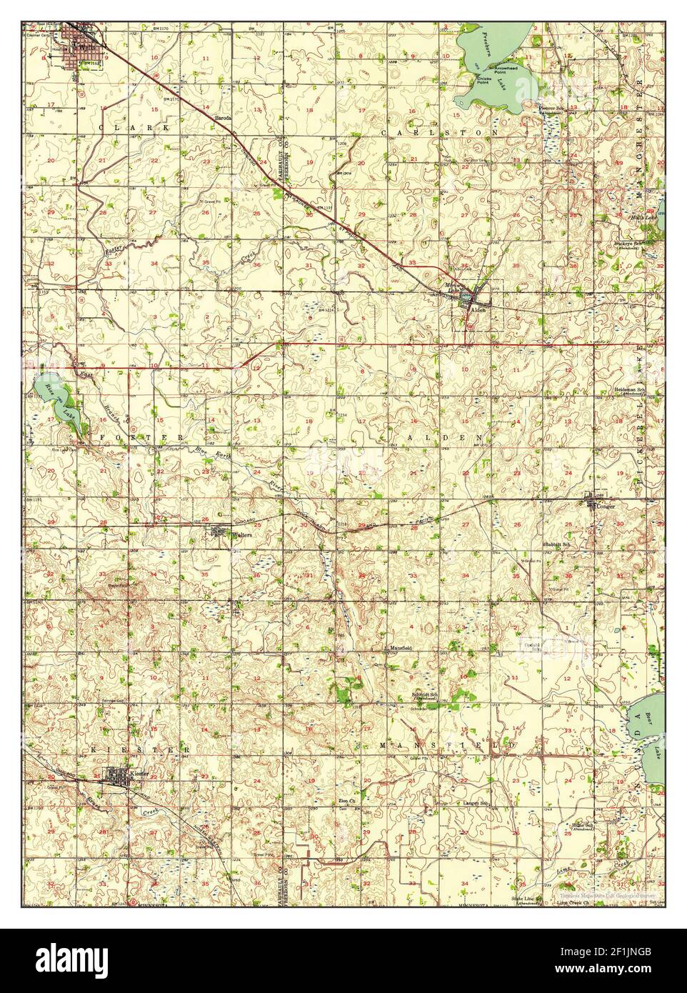 Map of wells minnesota Cut Out Stock Images & Pictures Alamy