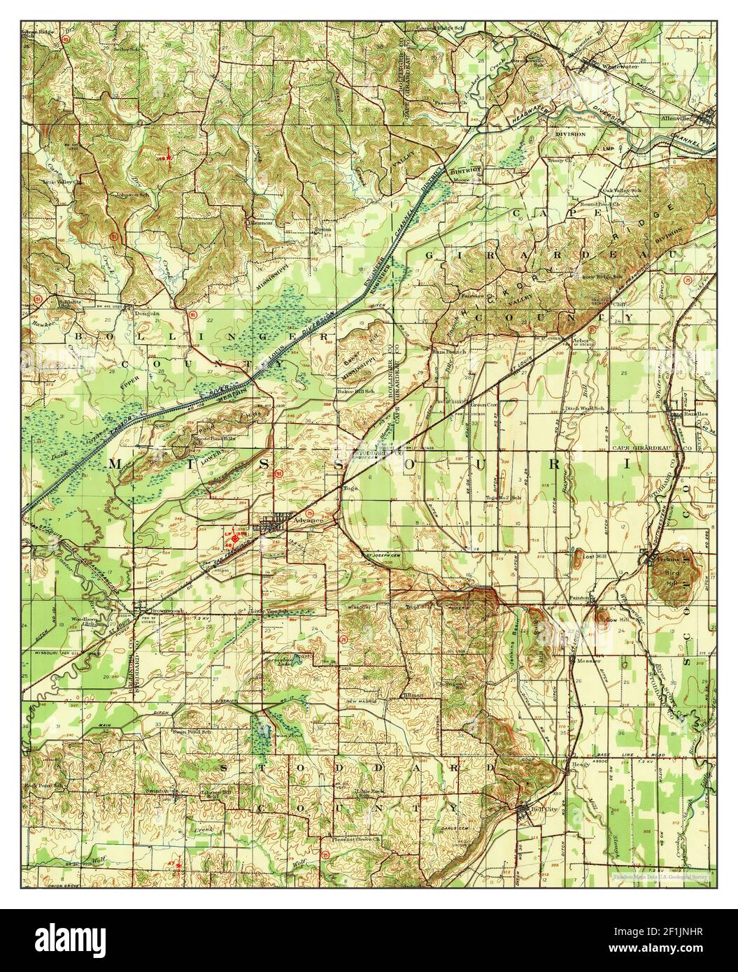 Advance missouri map hires stock photography and images Alamy