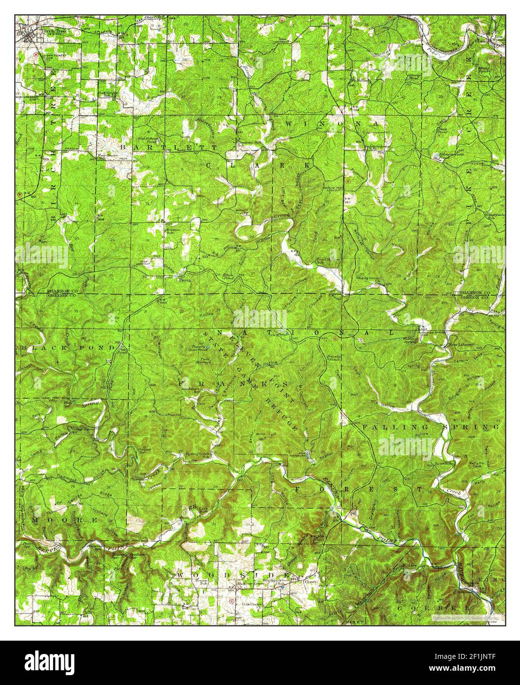 Birch Tree, Missouri, map 1944, 162500, United States of America by