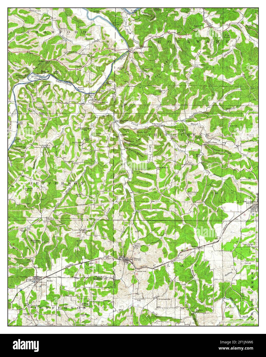 Map of bland missouri hires stock photography and images Alamy
