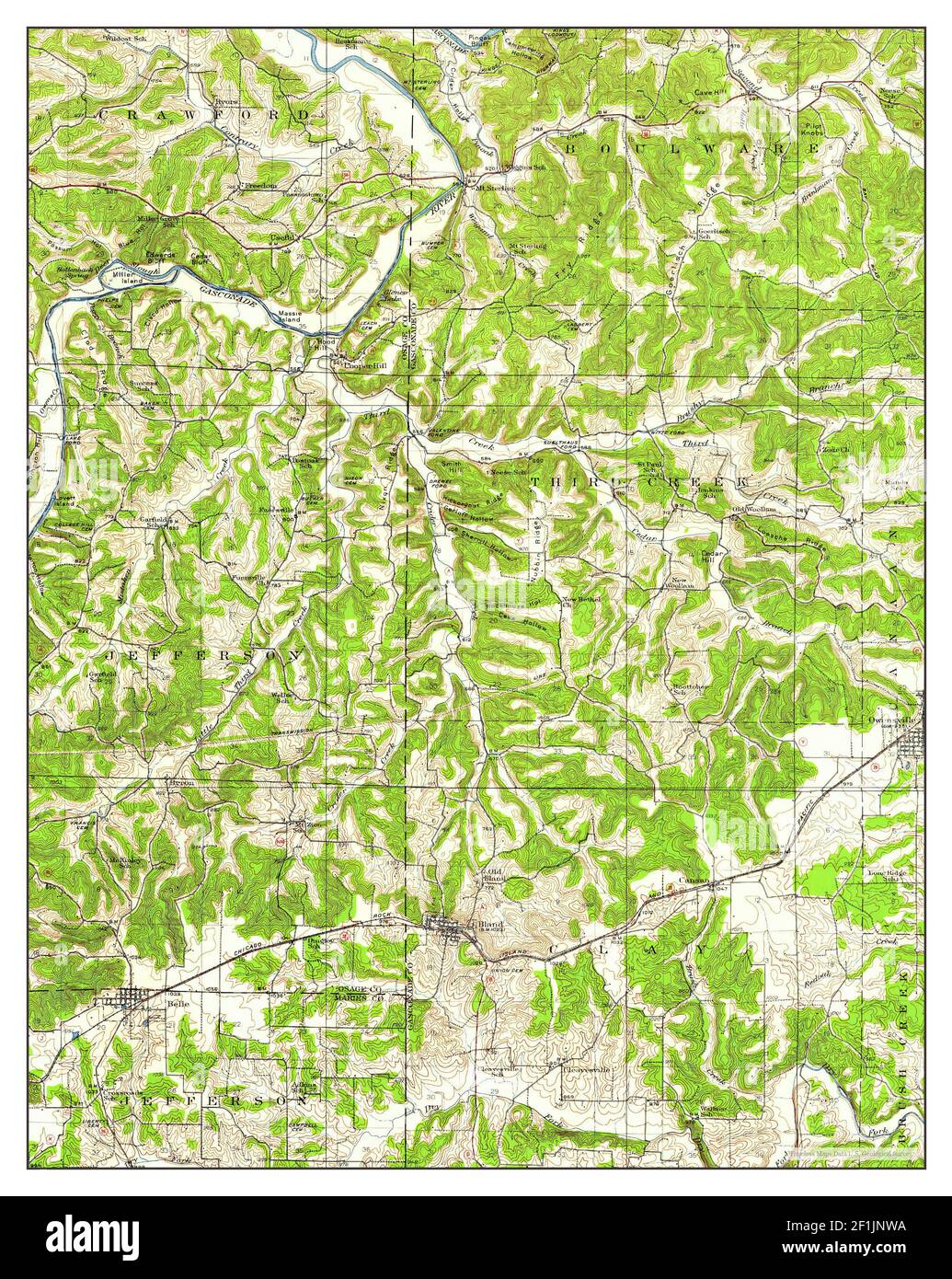 Map of bland missouri hires stock photography and images Alamy